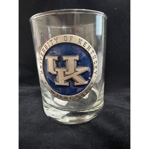 University of Kentucky UK Logo Double Old Fashioned Glass - Picture 3 of 3